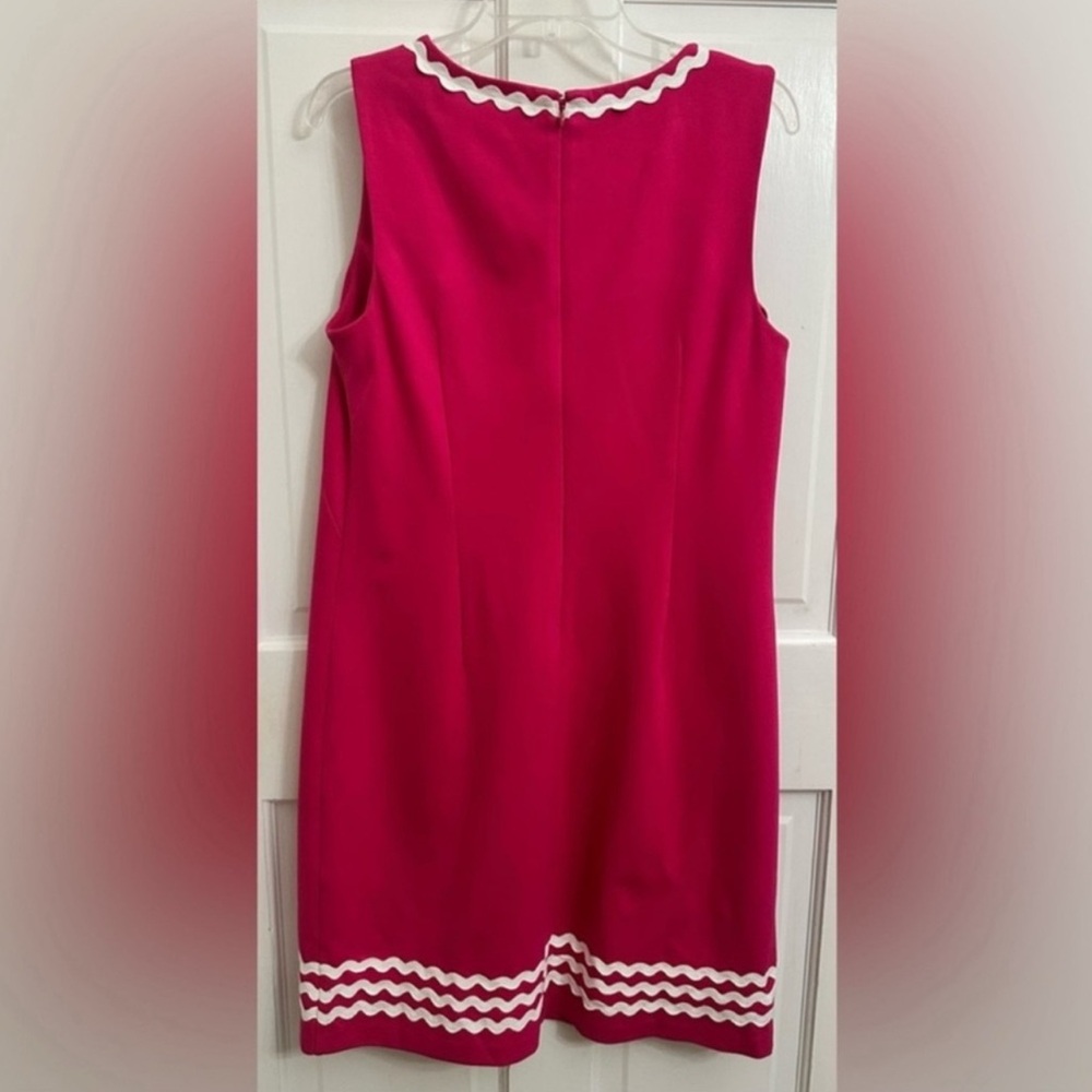 Talbots Pink Shift Dress with Rickrack Trim - Picture 7 of 11